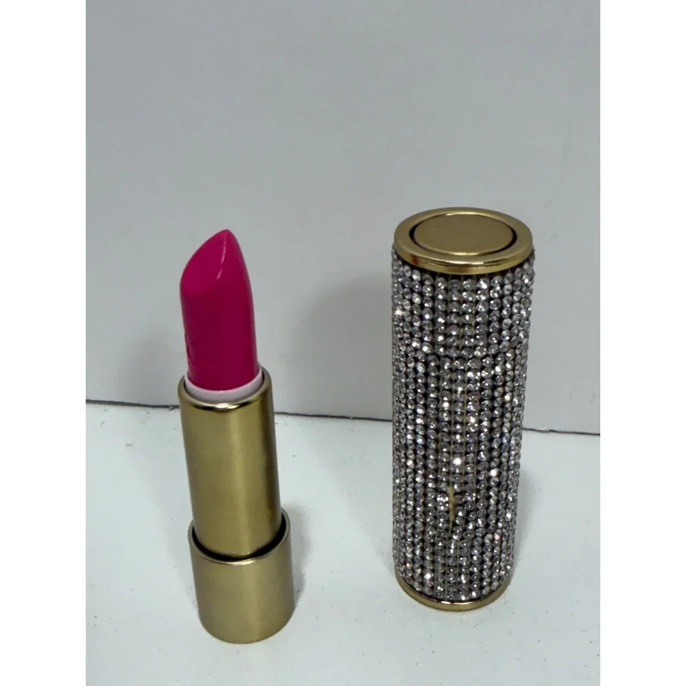 Dolly Parton Heaven's Kiss Lipstick Pink Lemonade Rhinestone Case Butterfly Logo